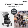 Hauck Shop N Care Poussette Compacte 4 Roues Gris - Dossier Réglable, Pare-Soleil UPF 50+, Pliable d'une Main, Compatible Sièges Auto