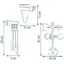 Smoby Smoby Life Kit Météo Enfant avec Carillon, Girouette-Anémomètre et Pluviomètre - Jeu d'Extérieur Résistant aux UV Fabriqué en France - Pour Enfants dès 2 Ans