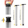 Emuca Lot de 4 pieds de table, diamètre 60mm, H 710mm, Acier, Chromé