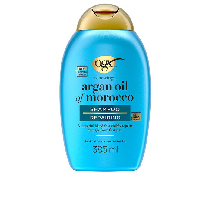 Ogx Shampoing Extra Fort Hydratant et Réparateur à l'Huile d'Argan - Pour Cheveux Secs et Abîmés, 385 ml