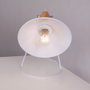 Kremenchuk Lampe de Table en Métal et Bois avec Interrupteur SKD-T1013, Design Moderne pour Bureau et Chambre, Ampoule E27 Non Incluse