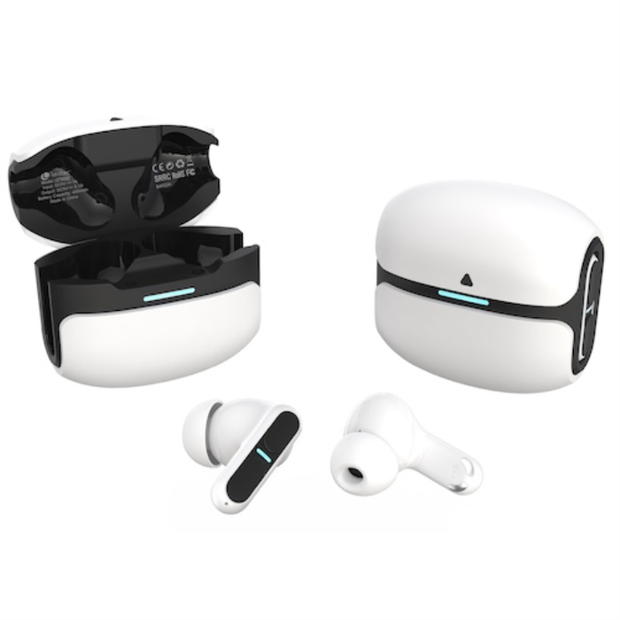 Leotec LETWS02 Écouteurs TWS Gaming Nebula Fit Blanc Faible Latence 45 ms Bluetooth 6.0