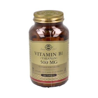 Solgar Vitamine B1 500 mg Thiamine 100 Comprimés