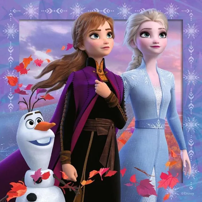 Ravensburger - Lot de 3 Puzzles 49 Pièces La Reine des Neiges 2 - Le Voyage Commence - À Partir de 5 Ans