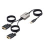 StarTech.com Adaptateur USB vers 2 ports série RS232 DB9 2P6FFC-USB-SERIAL Noir