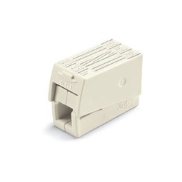 Wago Connecteur rapide en ligne avec boucle 3 voies, blanc