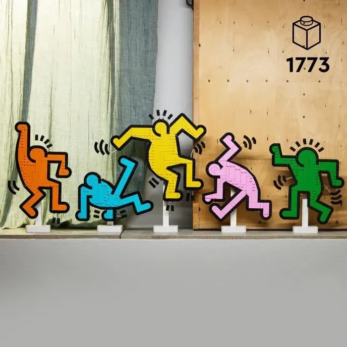 LEGO 31216 Art Keith Haring - Set de Construction Adultes, Décoration d'Intérieur : Figures Dansantes, 1773 Pièces