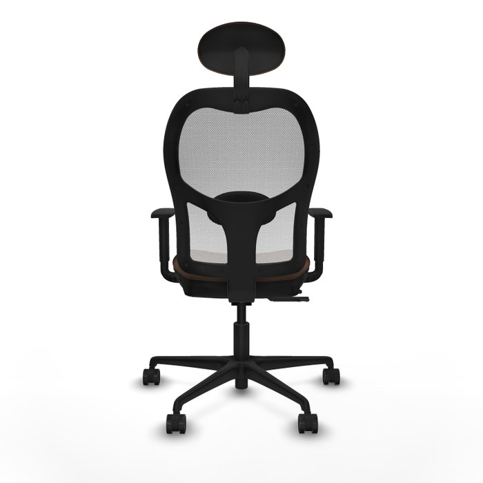 Piqueras y Crespo Chaise de Bureau Jorquera Brun foncé et Blanc