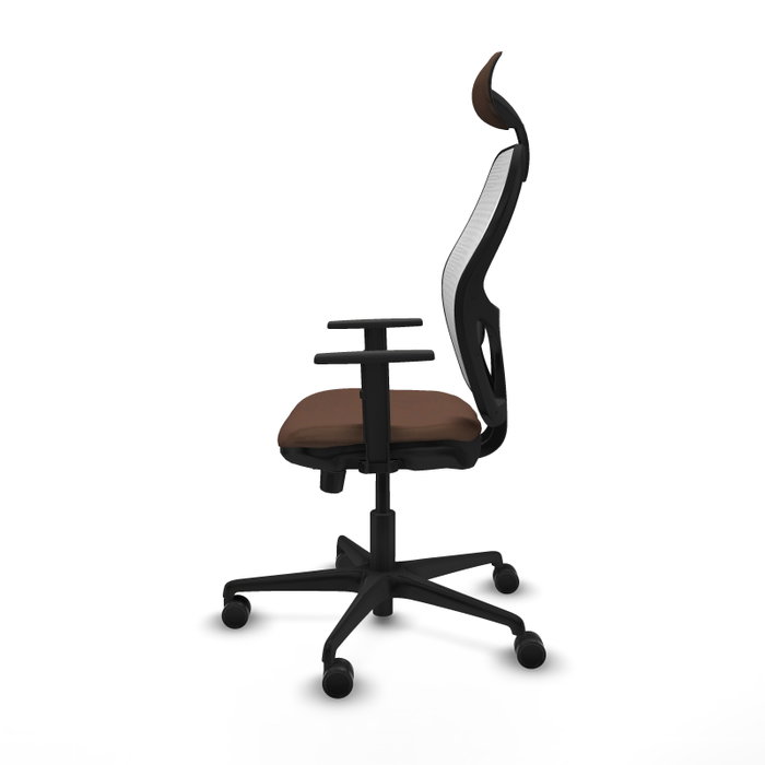 Piqueras y Crespo Chaise de Bureau Jorquera Brun foncé et Blanc