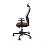 Piqueras y Crespo Chaise de Bureau Jorquera Brun foncé et Blanc