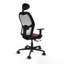 Piqueras y Crespo Chaise de Bureau Jorquera Brun foncé et Blanc
