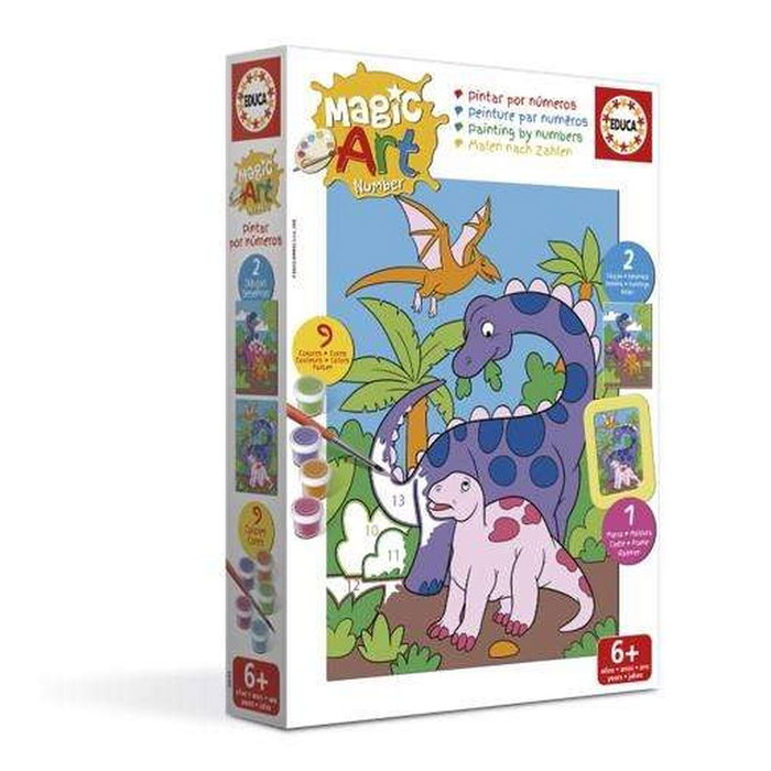Educa Jeu Magic Art Number Dinosaures