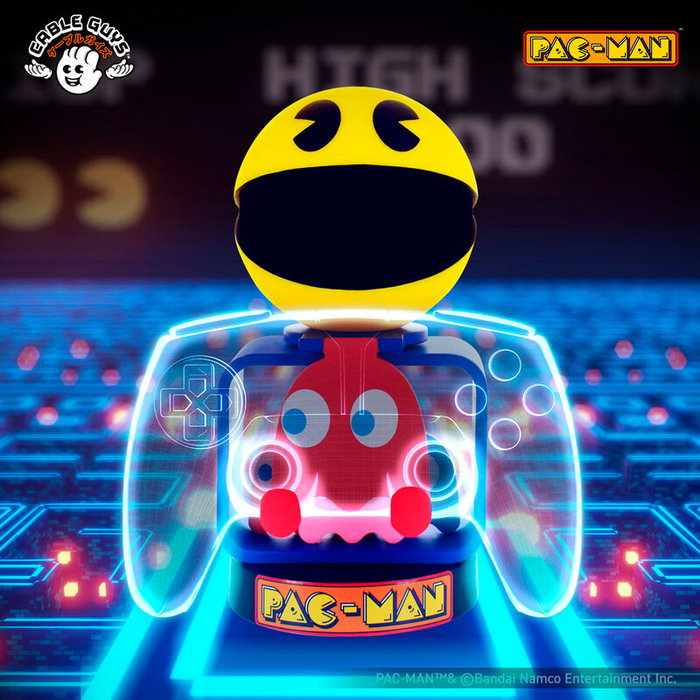 EXQUISITE GAMING - Support de contrôleur Cable Guy 20 cm modèle Pac Man, compatible PS5 DualSense, Xbox Series S/X et iPhone EXQUISITE GAMING - Support de contrôleur Cable Guy 20 cm modèle Pac Man, compatible PS5 DualSense, Xbox Series S/X et iPhone