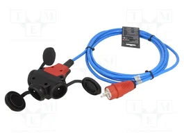KERG Rallonge réseau H07BQ-F 3G1,5mm2 5m bleu