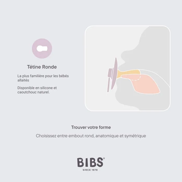 Bibs Sucette bébé Colour Embout rond Taille 2 Ivory Dark Oak - Pack de 2 Bibs Sucette bébé Colour Embout rond Taille 2 Ivory Dark Oak - Pack de 2
