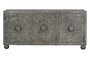 GINER Y COLOMER Buffet 3 portes en bois de manguier gris vieilli, finition lavée - Dimensions 172 x 43 x 82 cm