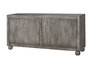 GINER Y COLOMER Buffet 3 portes en bois de manguier gris vieilli, finition lavée - Dimensions 172 x 43 x 82 cm