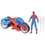 Hasbro - Figurine Marvel Spider-Man Arachno-Moto avec Lance-Toile et Moto, 10 cm, Action et Jeu, À partir de 4 ans