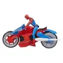 Hasbro - Figurine Marvel Spider-Man Arachno-Moto avec Lance-Toile et Moto, 10 cm, Action et Jeu, À partir de 4 ans