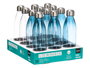 Leknes Bouteille bouchon acier 650 ml, assortiment, 7 x 25,5 x 7 cm, plastique et métal (Set de 24)