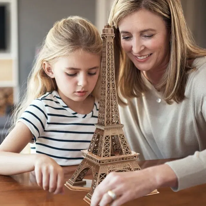 Explora Puzzle 3D Tour Eiffel 540203 - 80 Pièces - Niveau 5 - Sans Colle - Maquette de 70 cm - Dès 8 ans