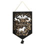 WIDDOP & CO - Décor mural phosphorescent Patronus Animals Harry Potter - Suspension en bois noir avec impressions dorées et blanques, fournie avec cordon et pompon