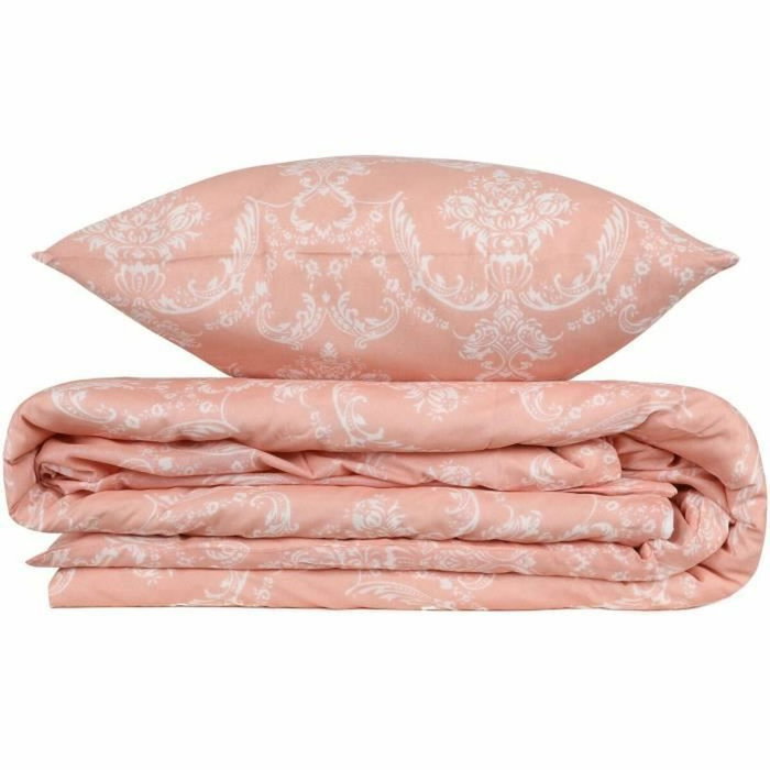 BigBuy Home Parure de couette King Size Poudre - 3 pièces