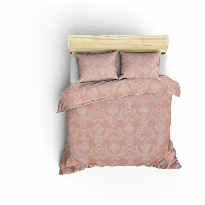 BigBuy Home Parure de couette King Size Poudre - 3 pièces
