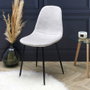 Home Deco Factory Chaise Giulia en Velours Gris Clair