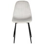 Home Deco Factory Chaise Giulia en Velours Gris Clair
