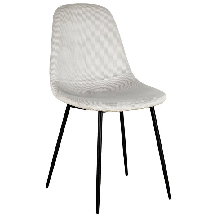 Home Deco Factory Chaise Giulia en Velours Gris Clair Home Deco Factory Chaise Giulia en Velours Gris Clair
