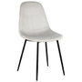 Home Deco Factory Chaise Giulia en Velours Gris Clair