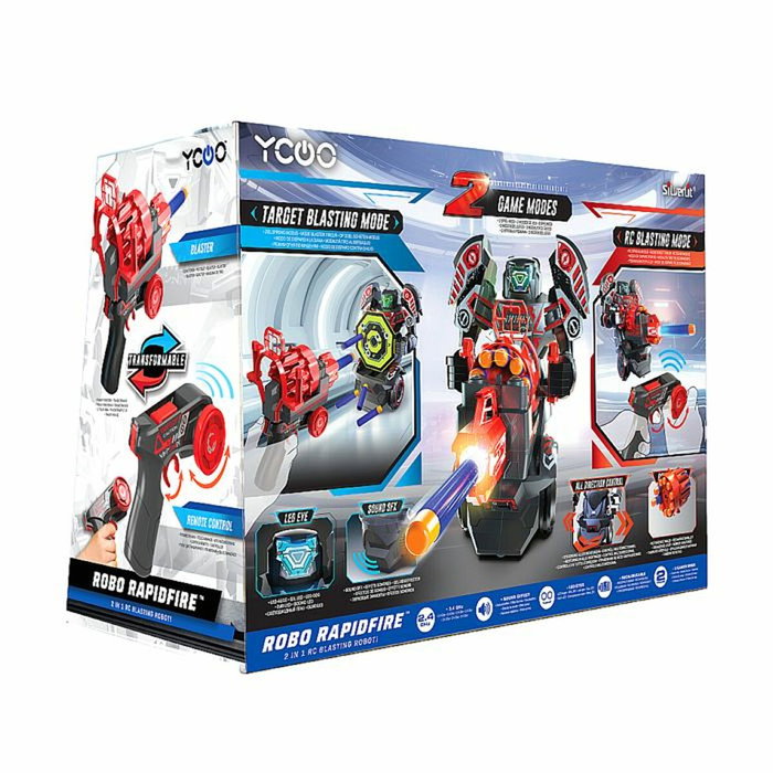 Silverlit Robot Rapidfire - Robot d'action radiocommandé avec 20 fléchettes