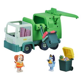 MOOSE Camion de poubelle Bluey avec figurines et conteneurs