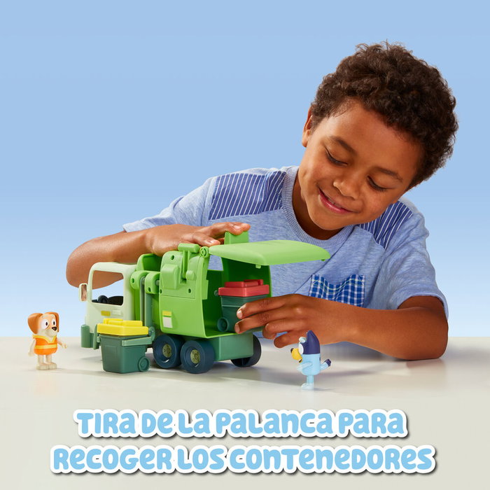 MOOSE Camion de poubelle Bluey avec figurines et conteneurs