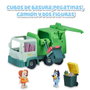 MOOSE Camion de poubelle Bluey avec figurines et conteneurs