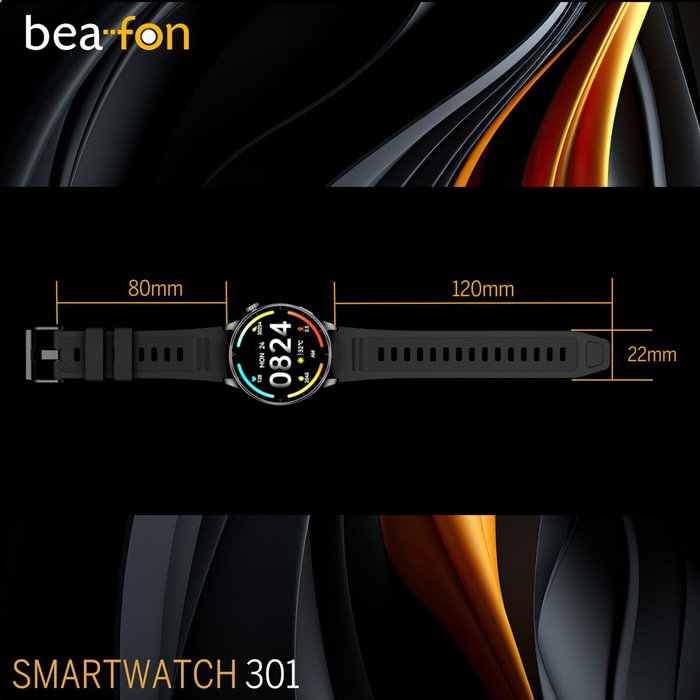 Montre intelligente beafon WATCH 301 44 mm 1,45" Noir Montre intelligente beafon WATCH 301 44 mm 1,45" Noir