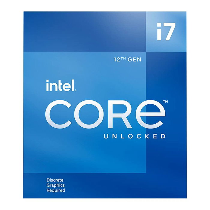 Intel Processeur Core i7-12700KF - 12 coeurs (8 Performance + 4 Efficient), Socket LGA1700, Chipset 600 Series, TDP 125W, Sans GPU Intégré (BX8071512700KF)