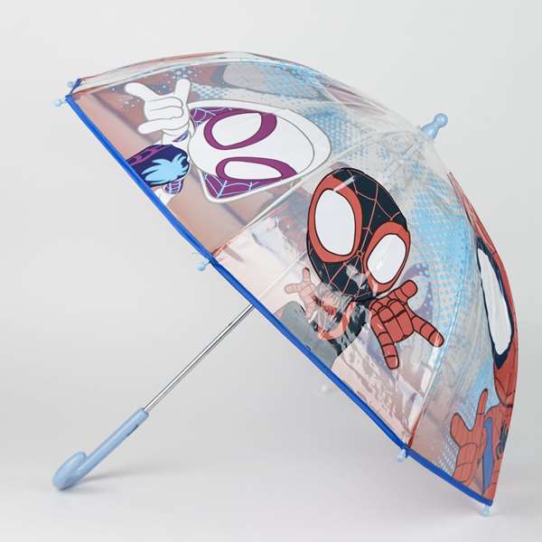 Cerdá - Parapluie manuel enfant bulle Spider-Man 45 cm - Thème Spidey, rouge, âge conseillé 2 à 8 ans