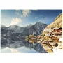 Educa Puzzle 1500 Pièces - Hallstatt en Hiver - Paysage d'Hiver - Puzzle Adulte 85 x 60 cm