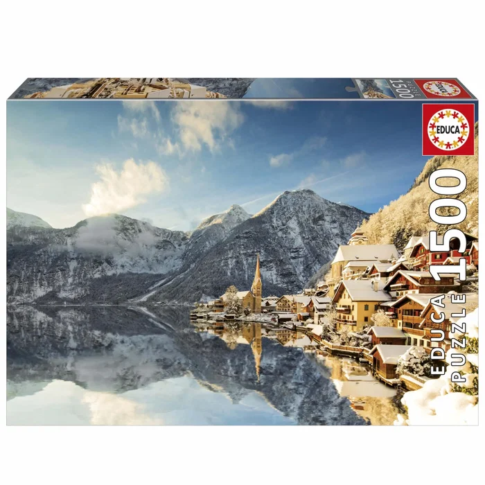 Educa Puzzle 1500 Pièces - Hallstatt en Hiver - Paysage d'Hiver - Puzzle Adulte 85 x 60 cm Educa Puzzle 1500 Pièces - Hallstatt en Hiver - Paysage d'Hiver - Puzzle Adulte 85 x 60 cm