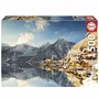 Educa Puzzle 1500 Pièces - Hallstatt en Hiver - Paysage d'Hiver - Puzzle Adulte 85 x 60 cm