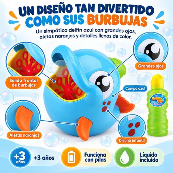 JugaToys Machine à bulles Delfín JugaToys Machine à bulles Delfín