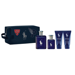 Ralph Lauren Polo Blue Coffret Homme : Eau de Toilette 125 ml + 40 ml + Gel Douche & Shampooing 2-en-1 50 ml + Baume Après-Rasage Hydratant 50 ml