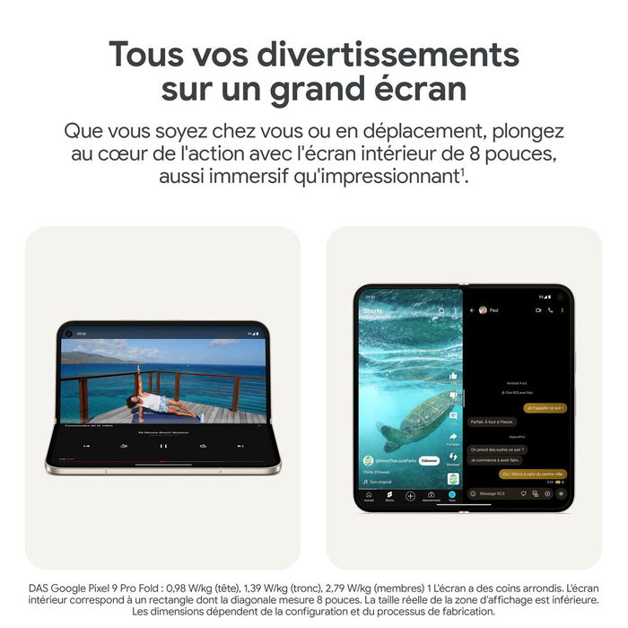 Smartphone Google Pixel 9 Pro Fold 8" Octa Core 16 GB RAM 256 GB Beige