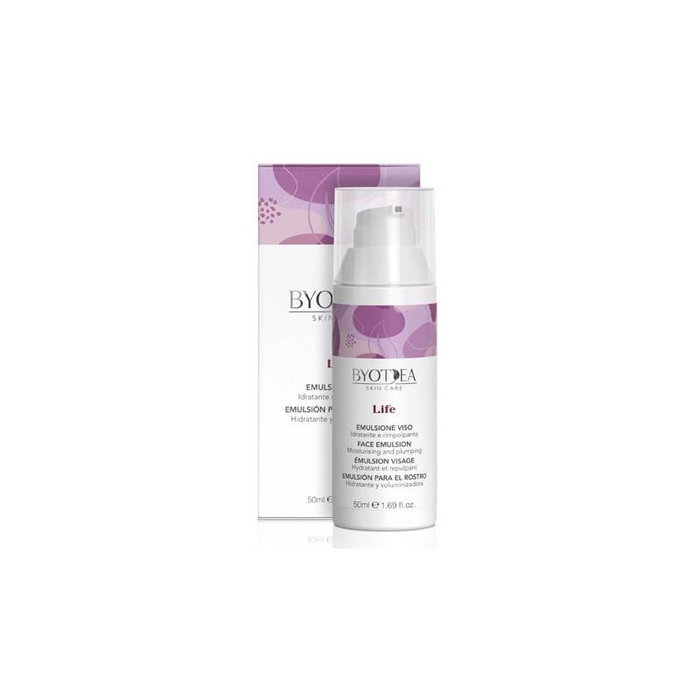 Byotea Life Emulsion Visage Hydratante et Voluminisante avec Vitamines E et F, Argile Blanche et Rouge, 50 ml Byotea Life Emulsion Visage Hydratante et Voluminisante avec Vitamines E et F, Argile Blanche et Rouge, 50 ml