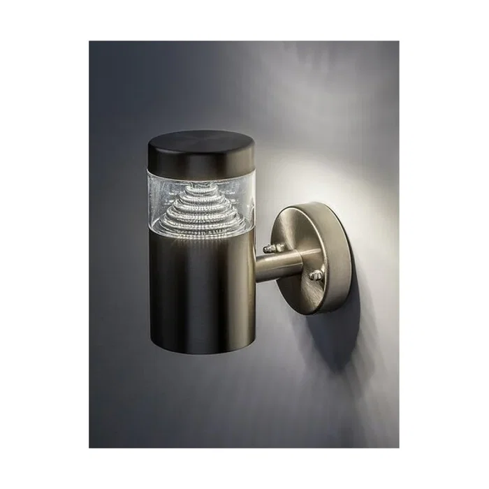 RABALUX Applique murale d'extérieur Lisbon LED, 7W 560Lm lumière blanche naturelle 4000K, IP54, acier inoxydable, RAB-7827