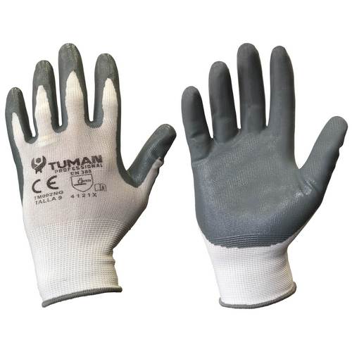 Tuman Gant en nylon revêtu de nitrile gris taille 07 Tuman Gant en nylon revêtu de nitrile gris taille 07