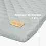 ROBA Matelas à langer Lily - Motif visage de lapin - 85 x 75 cm - Vert givré - Anti-dérapant, sans PVC ni phtalates, 100% polyester