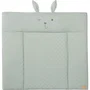 ROBA Matelas à langer Lily - Motif visage de lapin - 85 x 75 cm - Vert givré - Anti-dérapant, sans PVC ni phtalates, 100% polyester